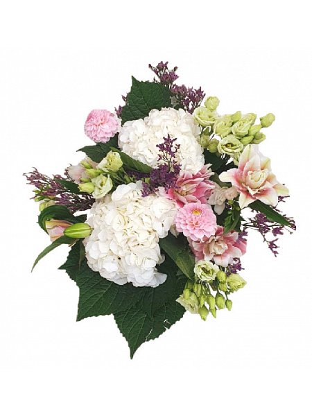 Bouquet of white hydrangea